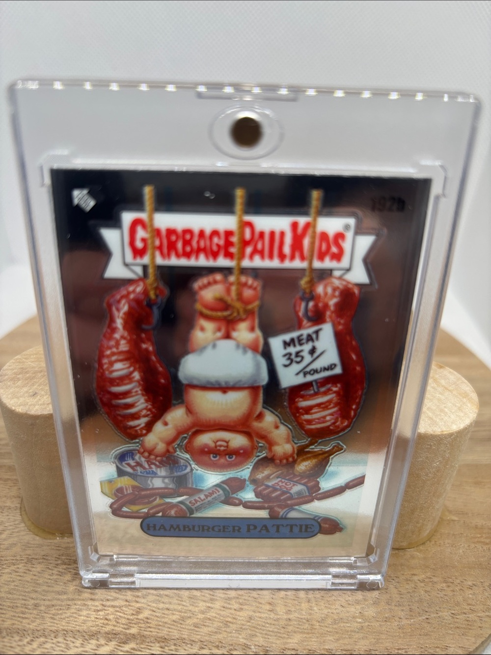 Garbage Pail Kids 'Hamburger Pattie' Collectible Card - Red Artwork